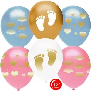 12" Новорожденный (сердца и облака), металл (Турция/Орбиталь) / 812110