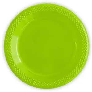 Тарелки пластиковые 15 см "Делюкс" Лайм/10 шт (Колумбия)