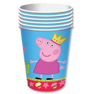 Стаканы бумажные "Пеппа" 210 мл, 6 шт