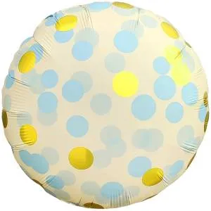 18" Круг, Конфетти голубой сатин / Китай 26451