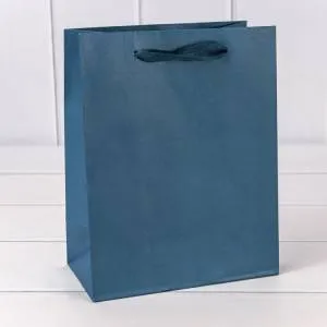 Пакет подарочный 18*23*10 см. Крафт синий / 000222Е/2188