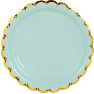 Тарелка  с золотой каймой (тиффани) 9 дюйм. 6 шт.