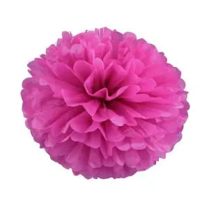 Помпон из бумаги 40 см (фуксия)