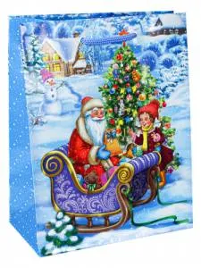 Пакет подарочный ПКП-6121 18*23*10 см с глянц. ламинацией 