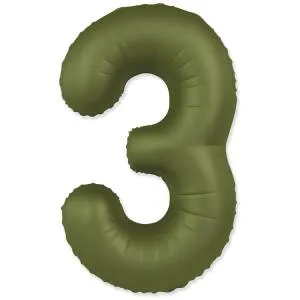 Цифра "3" - SLIM Olive Green / Flexmetal 1207-6094
