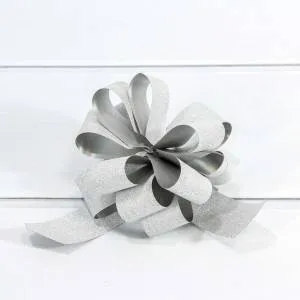 Бант-шар 3 см "Блеск" серебряный /00052330S