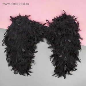 Крылья перьевые черные "Ангел" 1113050