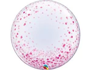 Bubble Deco 20" Конфетти розовое (Qualatex) /1202-2751