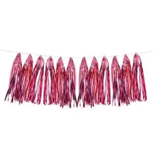 Помпон кисточка 35 см. (сиреневый металлик) 12 листов/521223