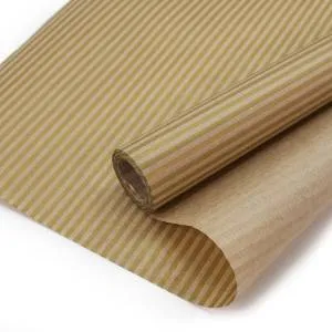 Крафт-бумага Полоски ЗОЛОТО 60см*10м/6400610