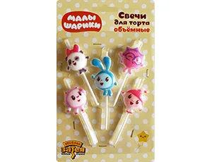 Свечи д/торта на пиках Малышарики/1502-2505