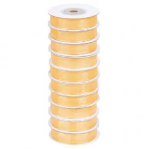 Лента Шифон 1,2 см.*22,85 м. Золотая / 4887016