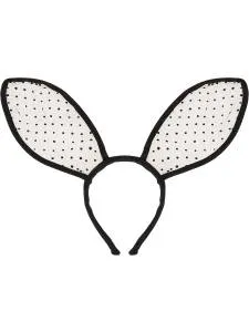 Ободок "Игривый зайка" черный /КРК-6270