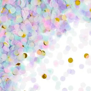 Конфетти тишью Круг, Трогательный микс, метал 1 см 50 гр./6015308