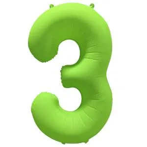 40" Цифра "3" Неон Green / Китай 1207-6145