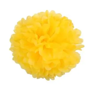 Помпон из бумаги 35 см. (желтый) 
