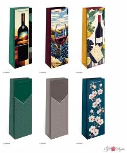 Пакет подарочный 12*36*8,5 см. под бутылку / 0194.801/0194.802/0194.803/0194.804/0194.805/0194.806