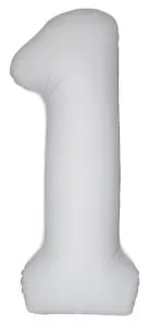 Цифра "1" - SLIM Белая матовая / Flexmetal 