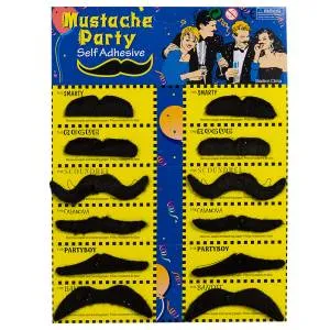 Усы черные 12 шт