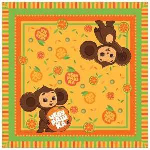 Салфетка бум. Чебурашка 33 см 20 шт/ 1502-6348