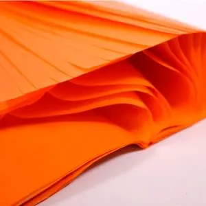 Бумага упаковочная Тишью (оранжевая) 50*50