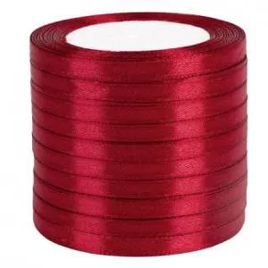 Лента атлас бордовая 0,6 см.*22,85 м./87995896