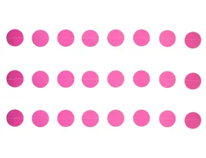 Гирлянда на нитке Круги Ярко-розов 2,2м /1404-0512