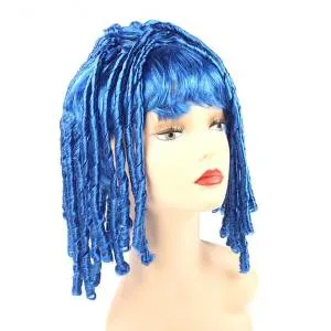 Парик голубые локоны