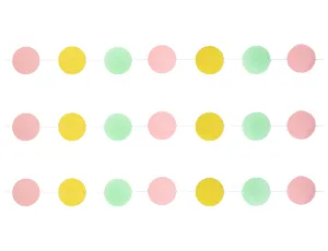 Гирлянда на нитке Круги Сорбет блеск 2,2м /1404-0523