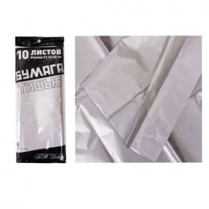 Бумага тишью серебро 50*66 см. (10 листов)/88030430