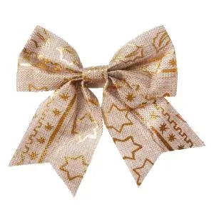 Бант декоративный Золото и звезды 21*21,5 см/195095