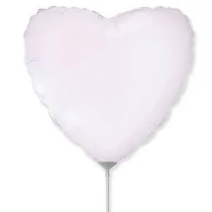 Сердце 9" белое 1204-1343
