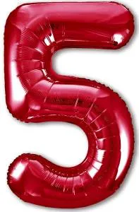 Цифра 5 - 40" Slim Красный (Россия) / 756317/1207-5016
