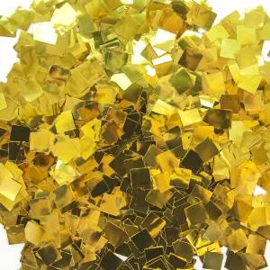 Конфетти фольга квадрат "Золото" 1 см, металлик 100 гр./6015200