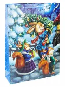 Пакет подарочный ПКП-6163 32,4*44,5*10,2 см с мат. ламинацией 