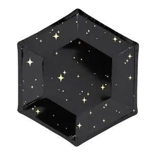 Тарелка Black&Gold Искры 20 см. 6шт./1502-5117