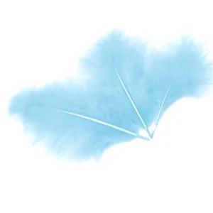 Набор перьев светло-голубые (10-15 см) 30 шт./ 6015520