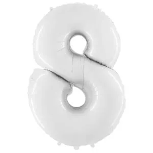 Цифра "8" - белая/ Flexmetal