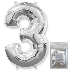 Цифра "3" - серебро в упак/ Flexmetal 1207-3065