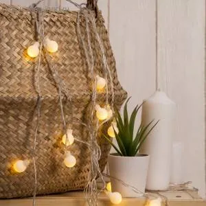 Гирлянда "Шарики Белые" 5 м., 8 режимов, т/белый/ 3590700