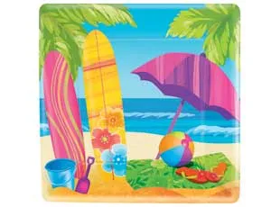 Тарелки "Лето, море и песок" 17 см. 8 шт.