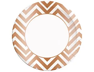 Тарелка "Шеврон Copper" 23 см. 8 шт./1502-3628