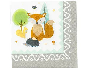 Cалфетка Лесные друзья 25см 12шт