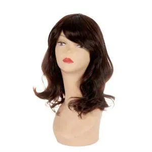 Парик шатенка длинная челка 730864