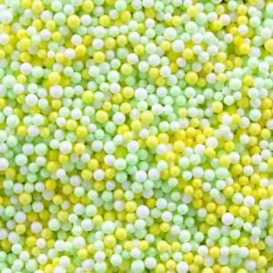 Шарики пенопласт,микс Желтый/Зеленый 2-4 мм, 10 гр./6231117