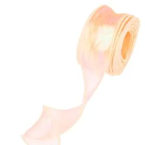 Лента Органза 4 см.*9,14 м. Шампань  Хамелеон с леской / 6233845