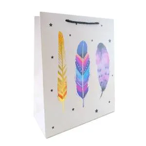 Пакет Перья с тиснением 26*32*12см / 1919-L-WK