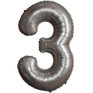 Цифра "3" - SLIM Moonlight Silver / Flexmetal 1207-6103