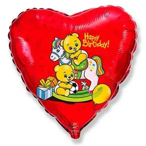 18" НВ Медвежата на лошадке (Flexmetal)/1202-0384