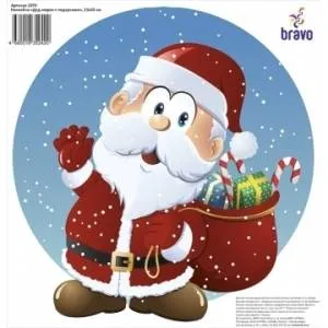 Наклейка "Дед Мороз с подарками"